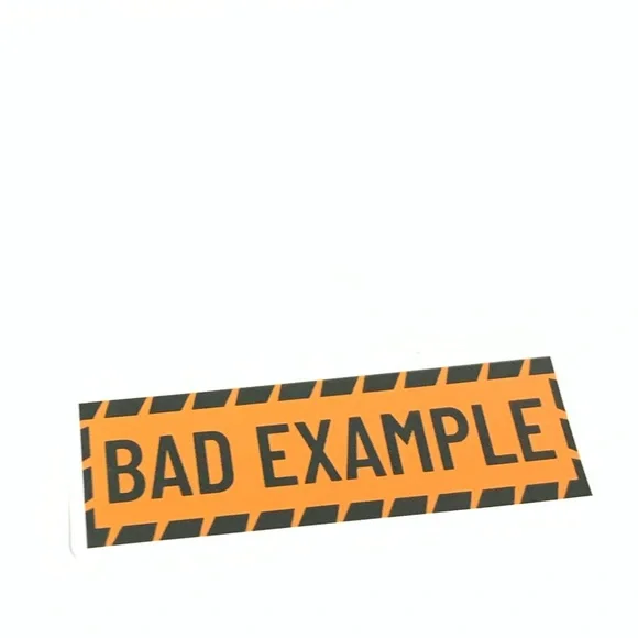 Bad Example Vinyl Sticker - Picture 2 of 3